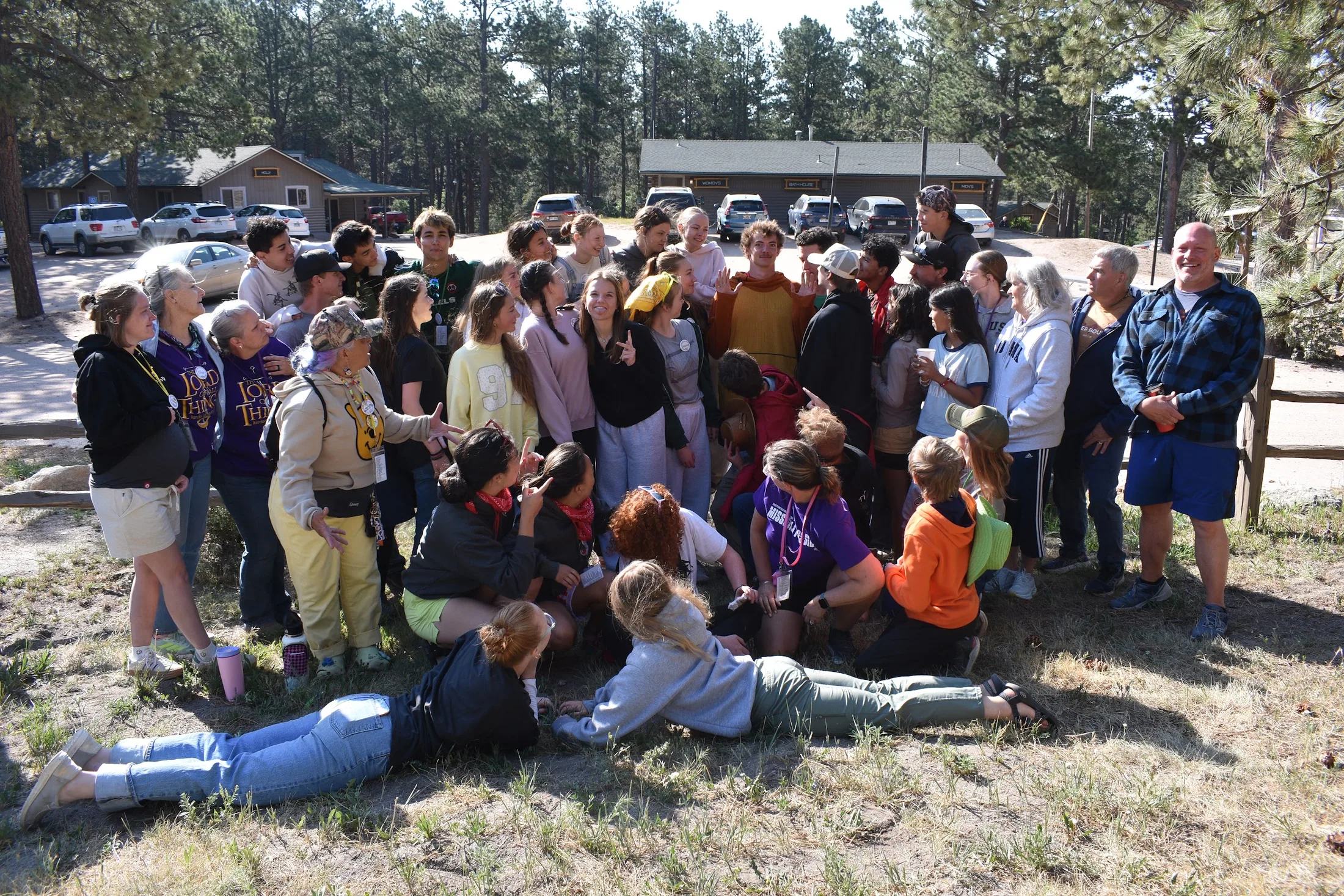 Rocky Mountain Honors Camp campers and volunteers gathered together